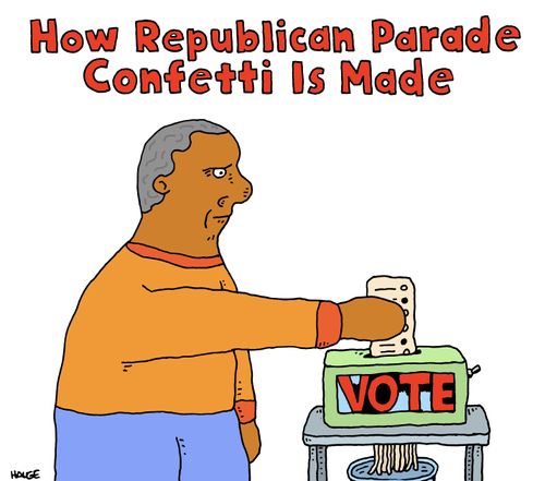 How republican parade confetti is made