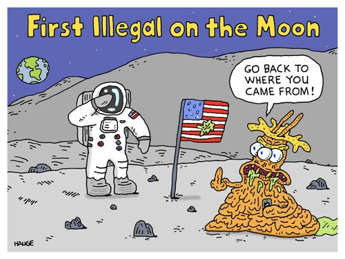 First Illegal on the moon
