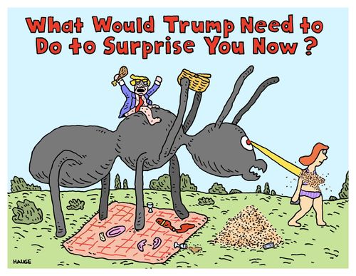 What would Trump need to do to surprise you now?