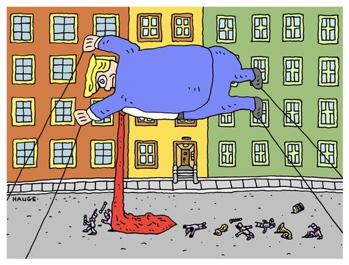 Giant trump blimp