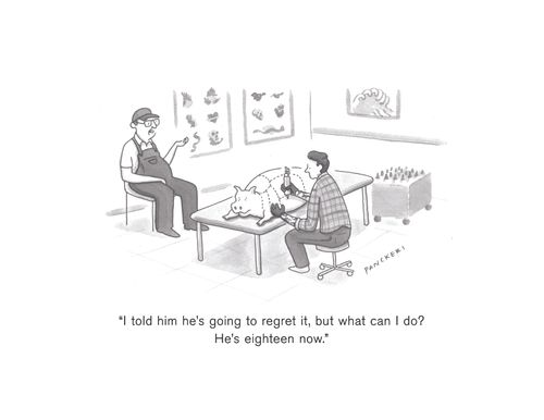 "I told him he's going to regret it, but what can I do? He's eighteen now."