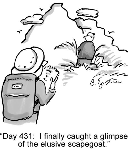 "Day 431: I finally caught a glimpse of the elusive scapegoat."