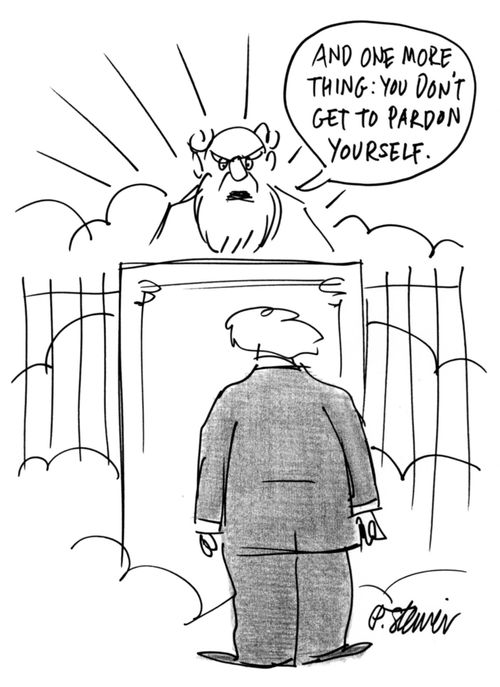"And one more thing: you don't get to pardon yourself."
