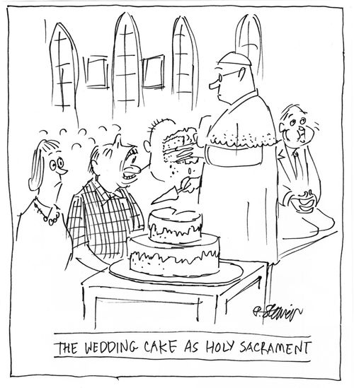 The wedding cake as Holy Sacrament.