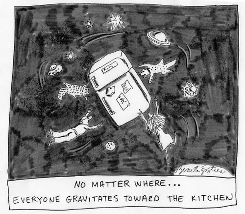No matter where. . . everyone gravitates toward the kitchen.
