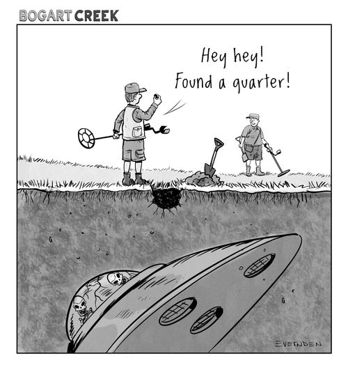 "Hey hey! Found a quarter!"