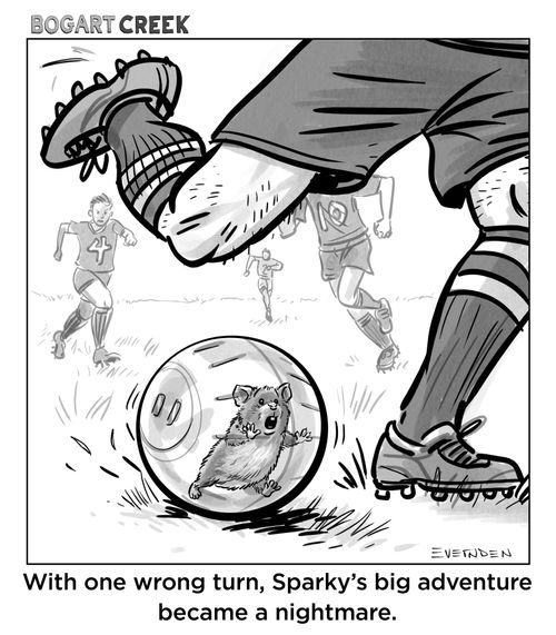 "With one wrong turn, Sparky's big adventure became a nightmare."