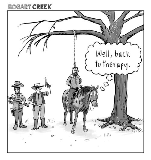 "Well, back to therapy."