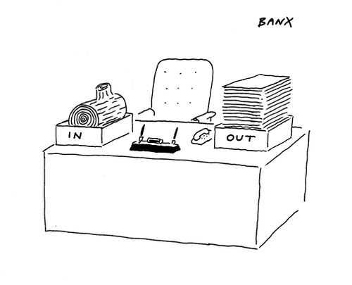 Log in, paper out.