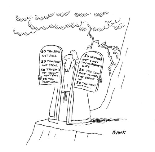 So... ten commandments.