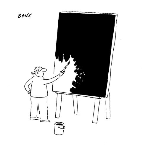 Artist painting