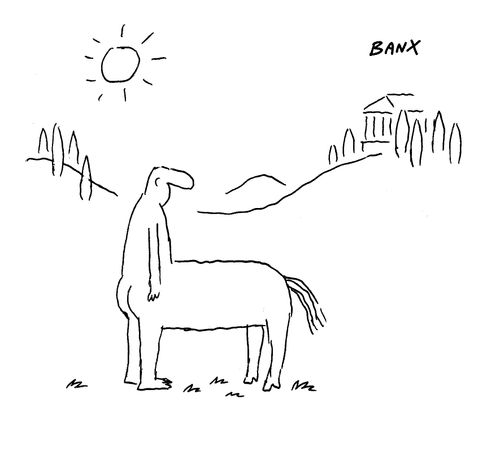 A backwards centaur