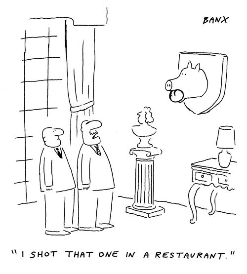 "I shot that one in a restaurant."