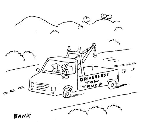 Driverless tow truck.