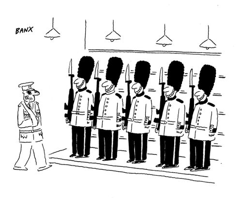 Identity parade guardsmen.