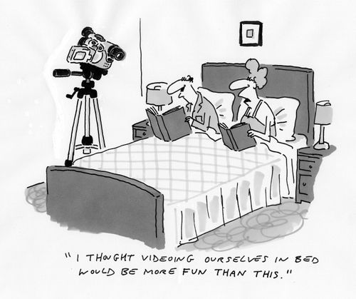 "I thought videoing ourselves in bed would be more fun than this."