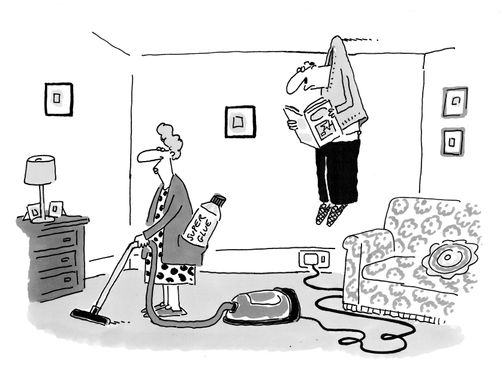 Super glue hoovering