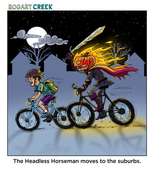 The Headless Horseman moves to the suburbs.