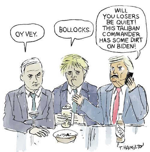 "Will you losers be quiet! This Taliban commander has some dirt on Biden!"