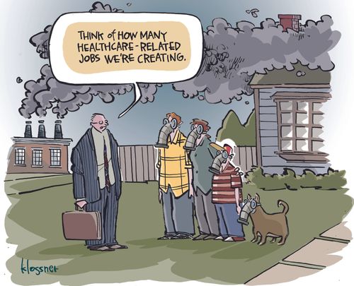 "Think of how many healthcare - related jobs we're creating."