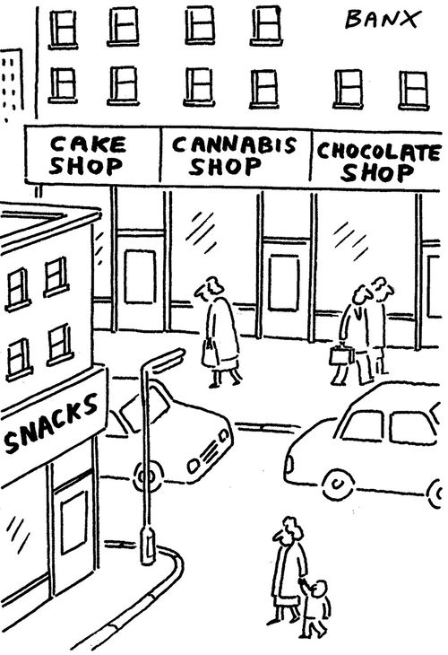 Cake Shop. Cannabis Shop. Chocolate Shop.
