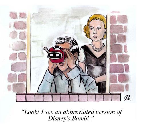 "Look! I see an abbreviated version of Disney's Bambi."