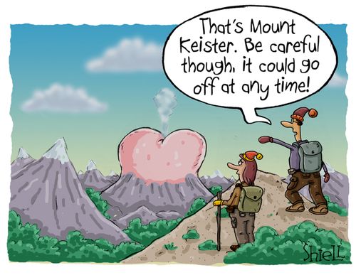 "That's Mount Keister. Be Careful though, it could go off at any time!"
