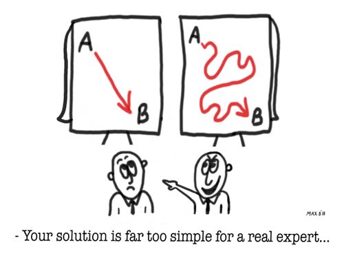 "Your solution is far too simple for a real expert..."