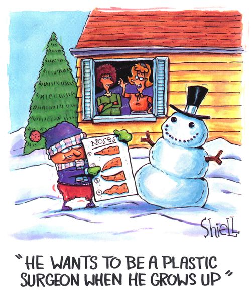 "He wants to be a plastic surgeon when he grows up."
