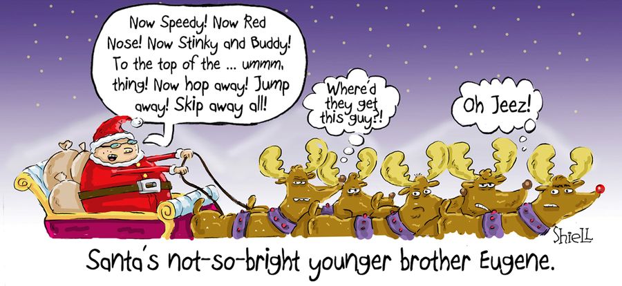 Santa's not-so-bright younger brother Eugene.