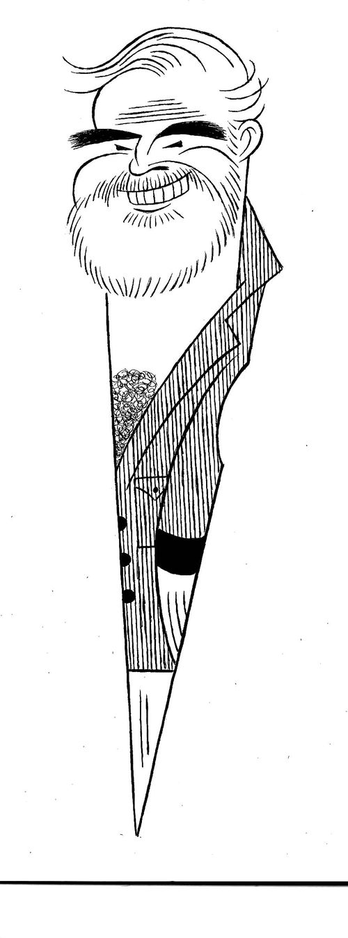 A stylized man in pyjamas 
