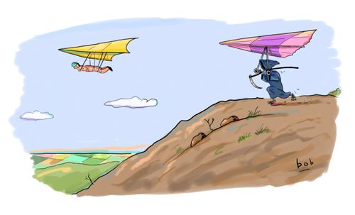 Hang gliding with Death
