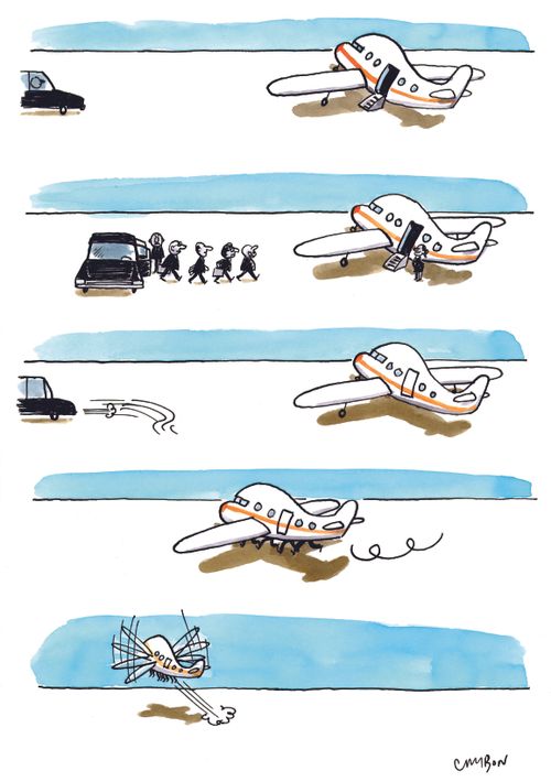 A private jet takes off