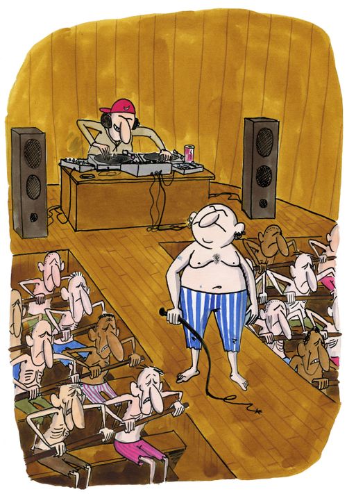 A slave galley with a DJ