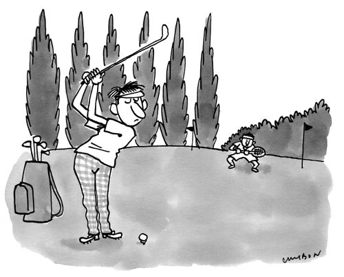 A golfer and a tennis player