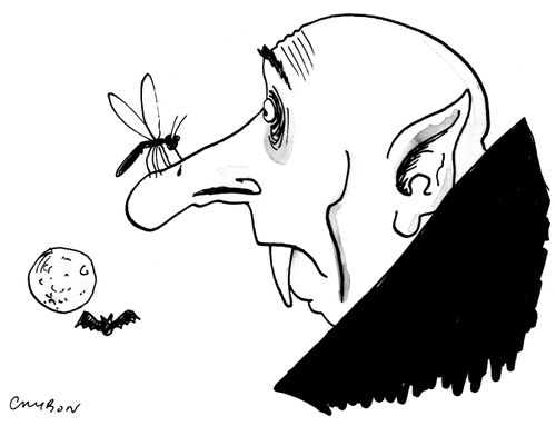 Dracula gets bitten by a mosquito