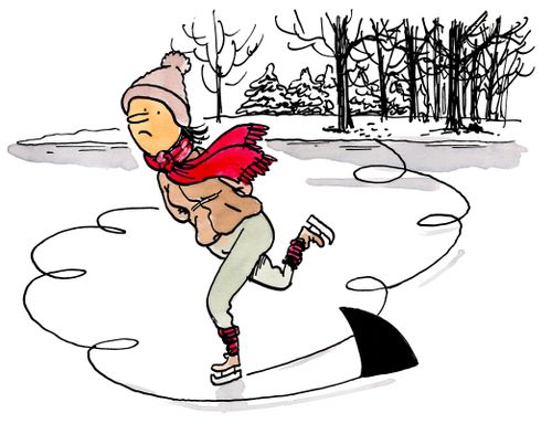 Shark and the ice skater