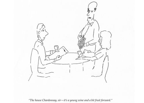 "The house of Chardonnay, sir - it's a young wine and a bit fruit forward."