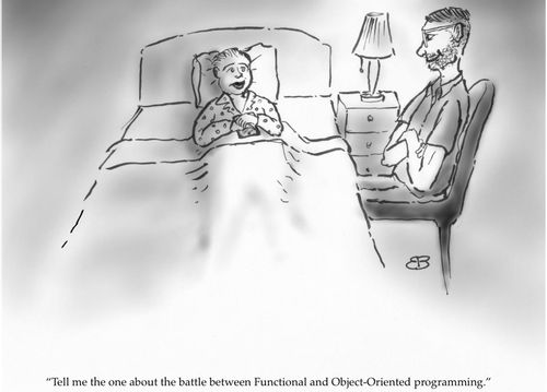 "Tell me the one about the battle between Functional and Object-Oriented programming."