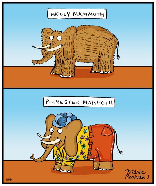 Wooly mammoth. Polyester Mammoth.