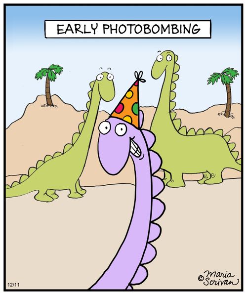 Early photobombing
