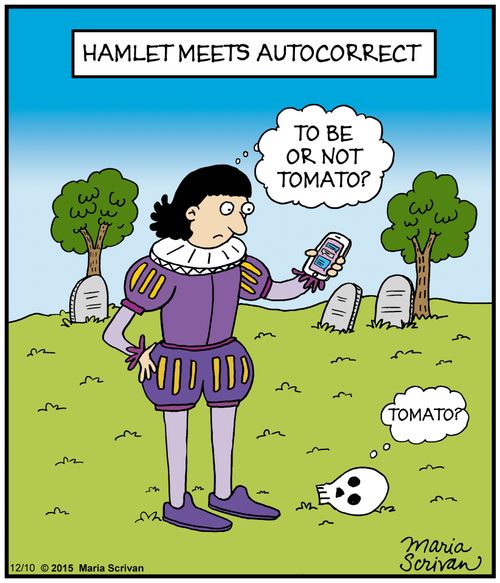 Hamlet meets autocorrect