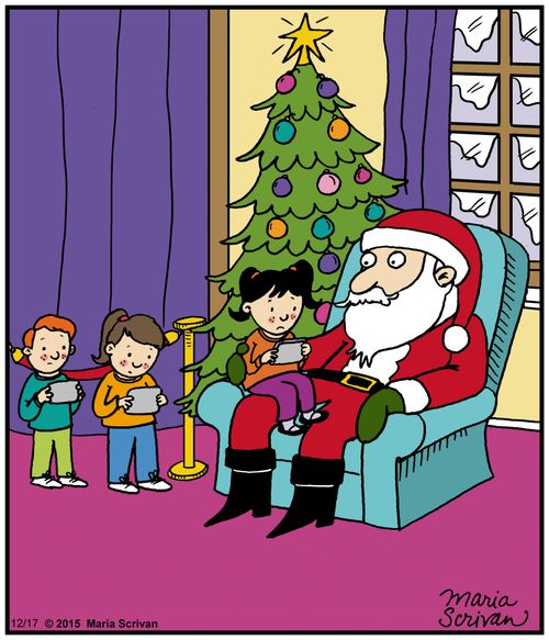 Santa tries talking to kids with screen addictions.