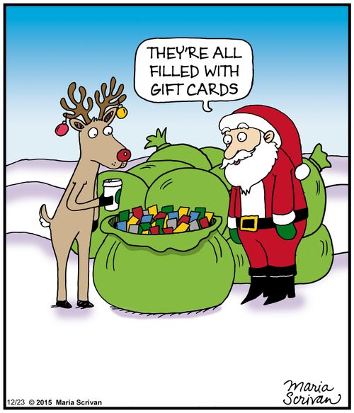 "They're all filled with gift cards."