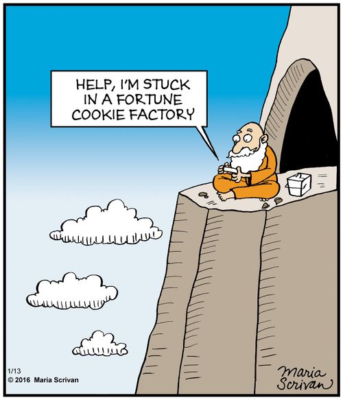 Help, I'm suck in a fortune cookie factory.