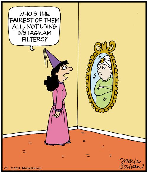 "Who's the fairest of them all, not using instagram filters?"
