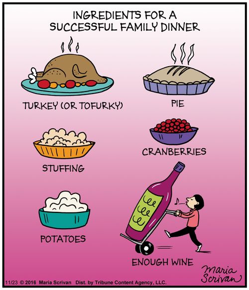Ingredients for a successful family dinner
