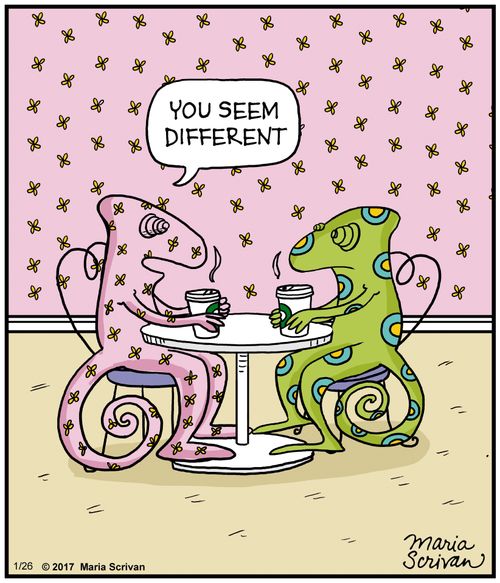"You seem different."