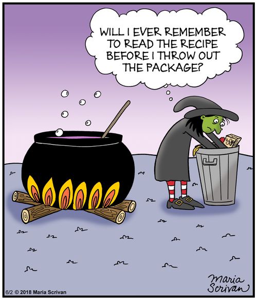 Will I ever remember to read the recipe before I throw out the package?