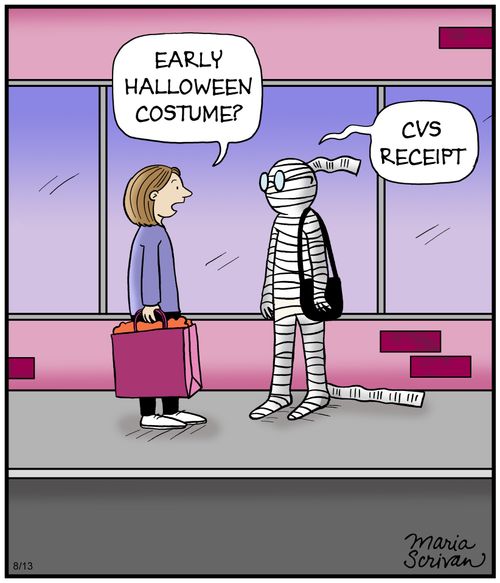 "Early Halloween costume?"